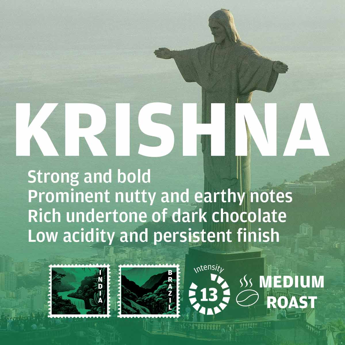 Krishna Roasted Coffee Beans, 1Kg.