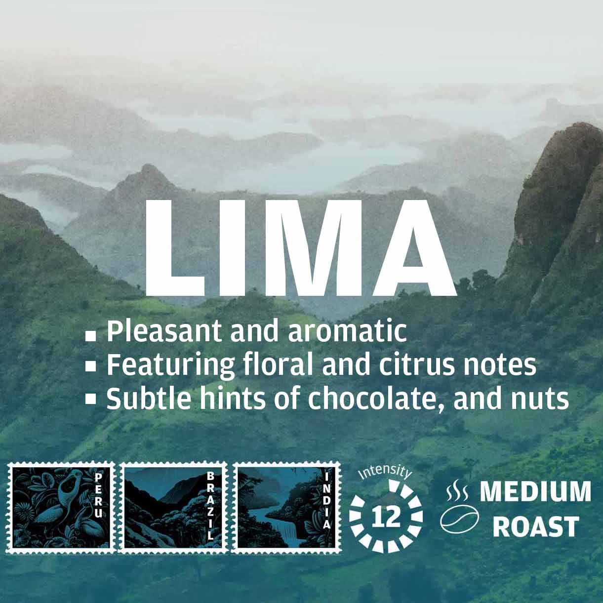 Lima Roasted Coffee Beans, 1Kg.