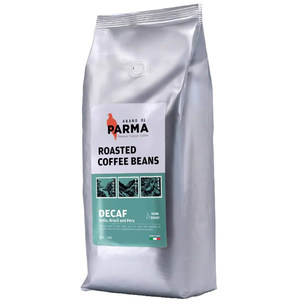 Abano Di Parma Decaf 50% Arabica roasted coffee beans 1Kg