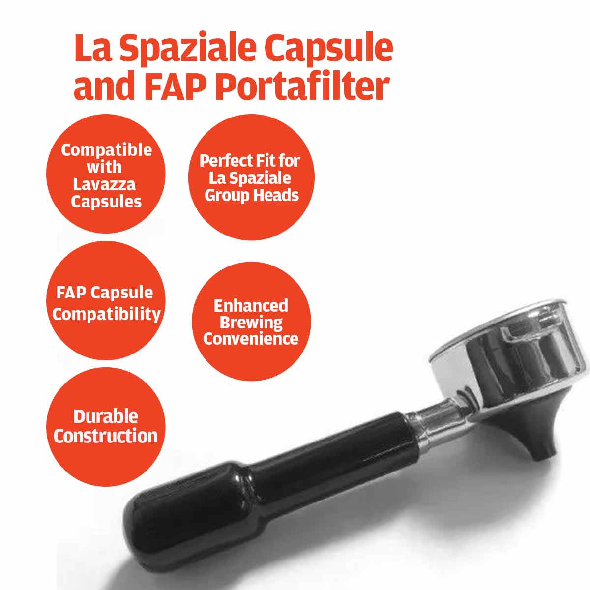 Coffee Capsule Portafilter compatible with Abano di Parma's Lavazza™ Point capsules